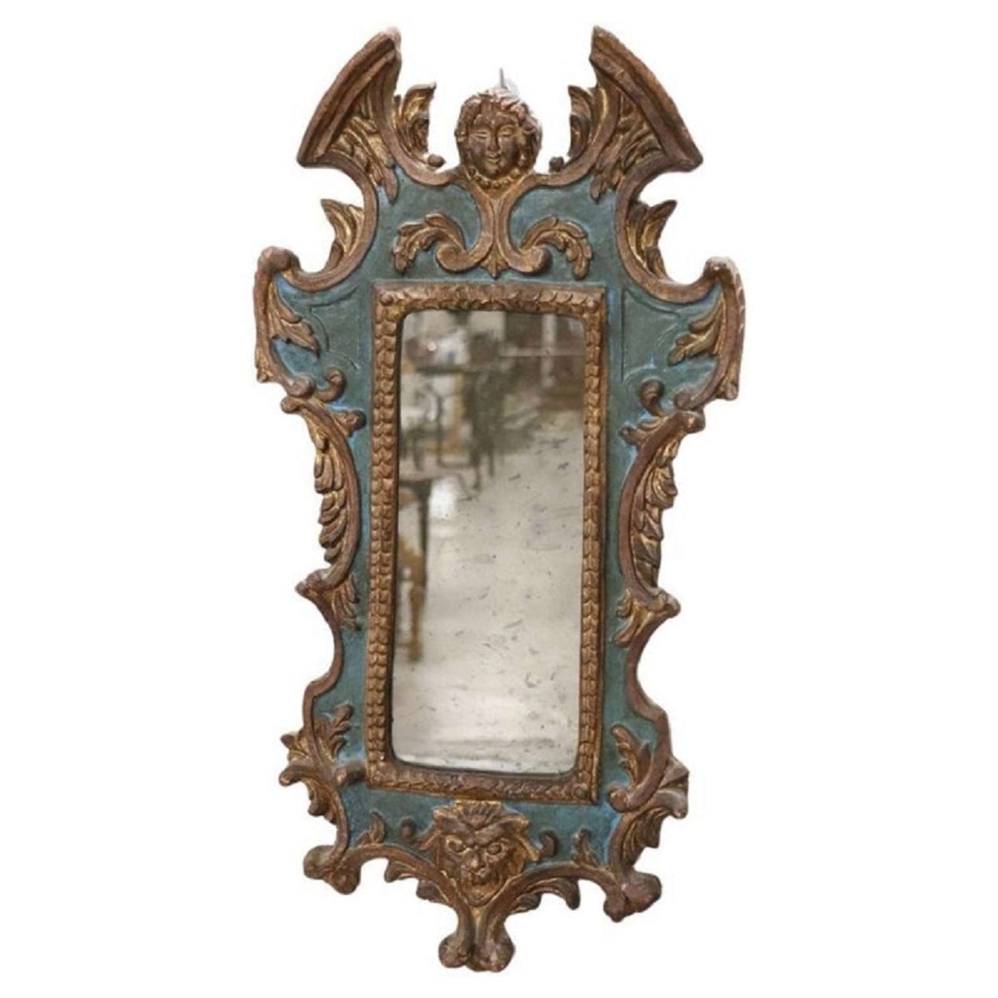 Gothic Style Wooden Wall Vintage Mirror