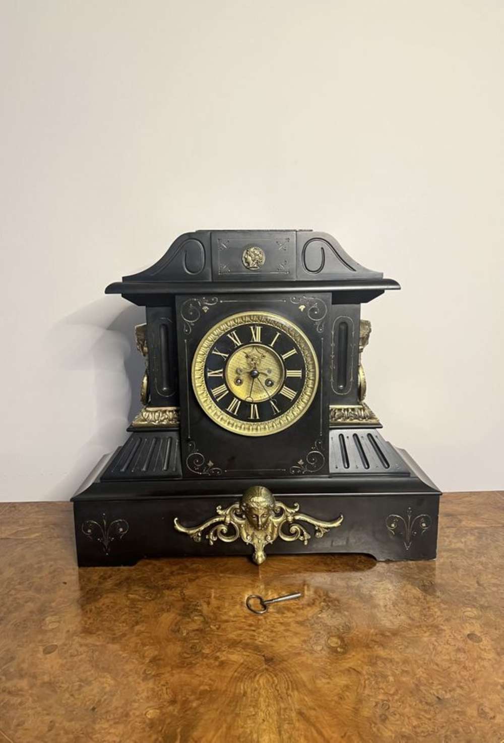 Outstanding Quality Large Antique Victorian Marble Mantle Clock