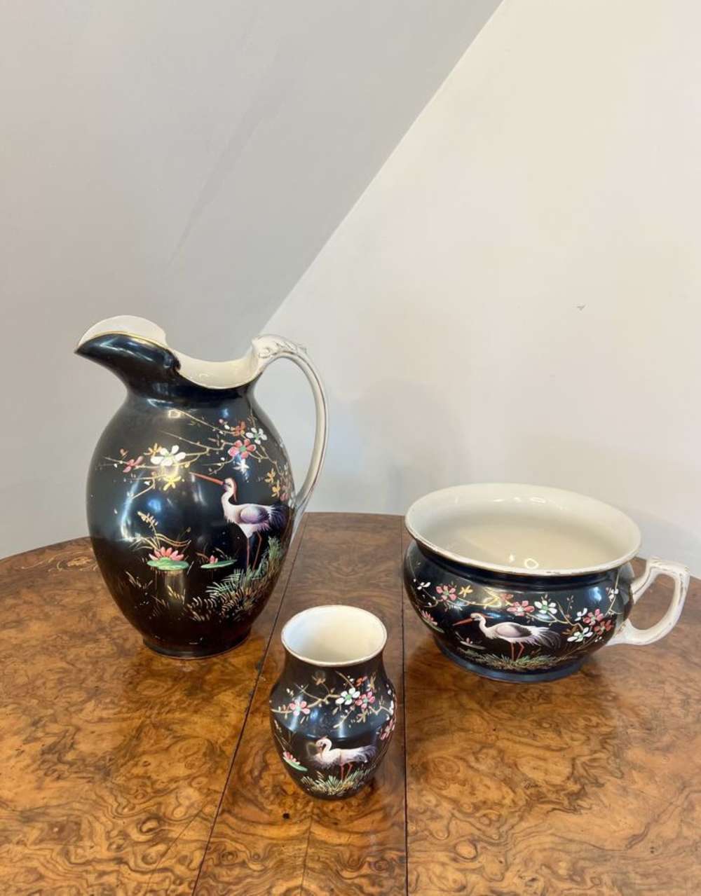 Unusual Antique Victorian Bathroom Set