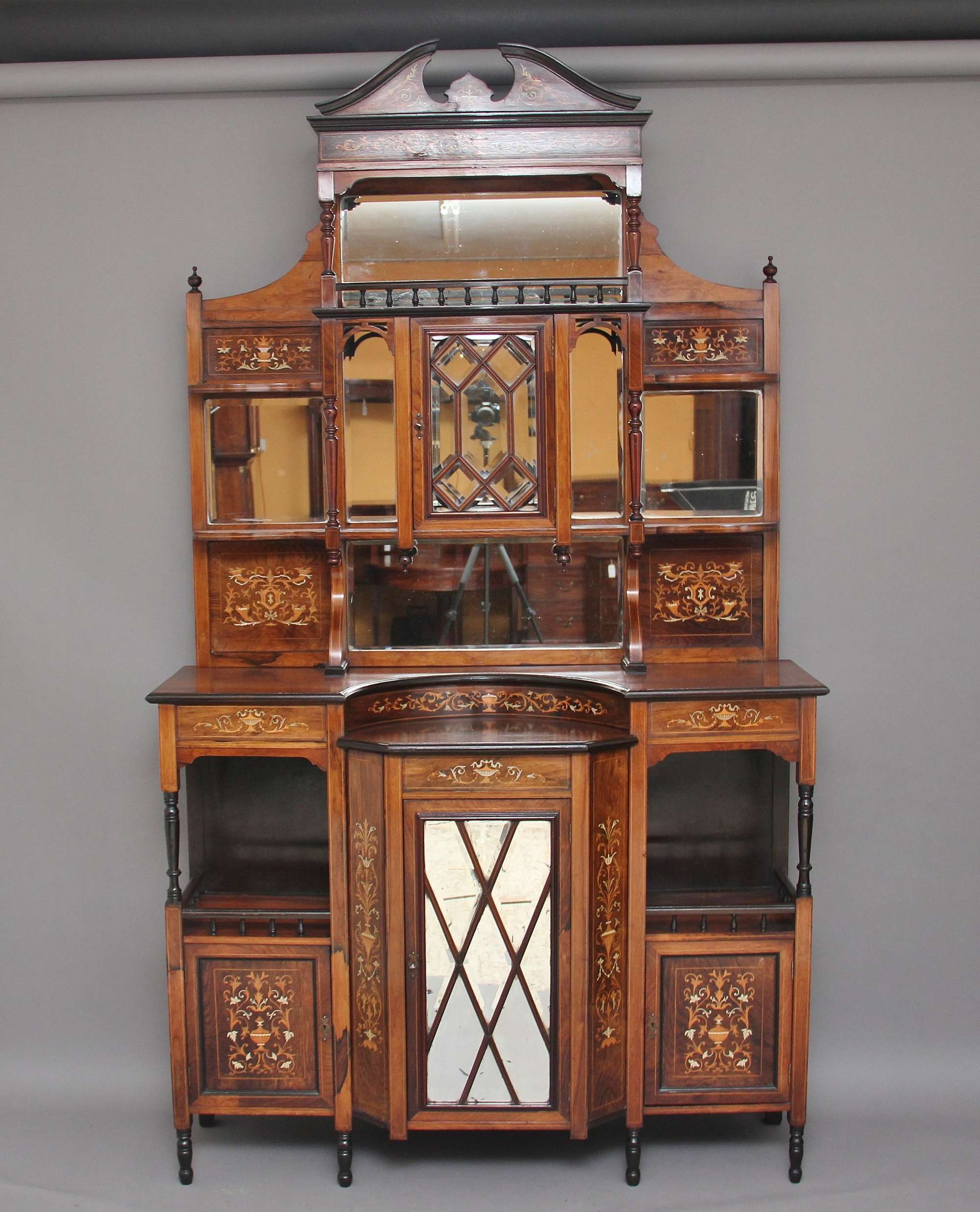 19th Century Rosewood And Inlaid Cabinet