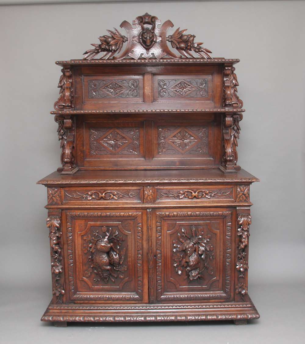 19th Century Carved Oak Buffet