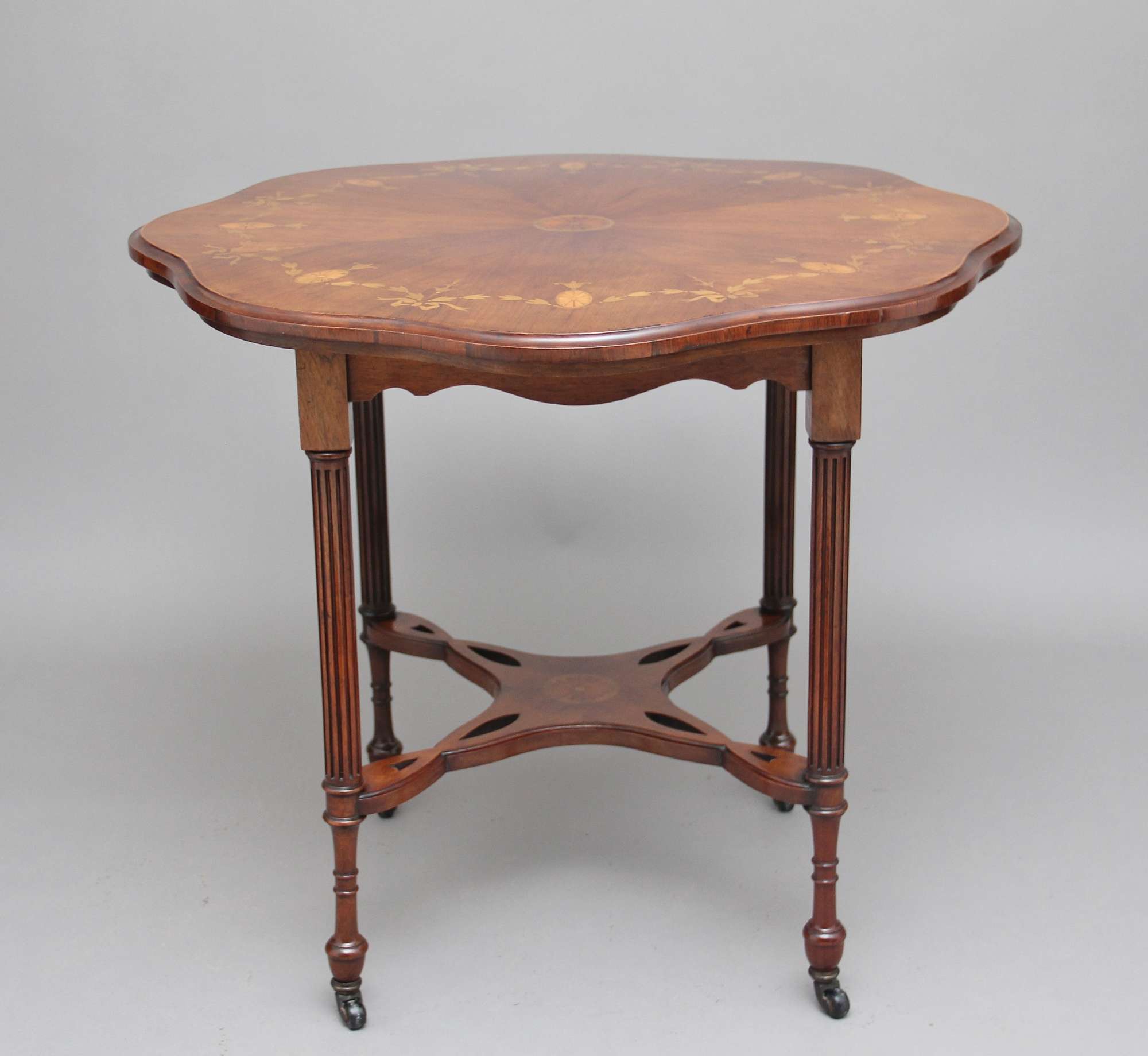 19th Century Rosewood And Marquetry Centre Table