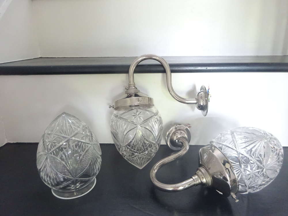 Crystal Wall Sconces (3 Available)