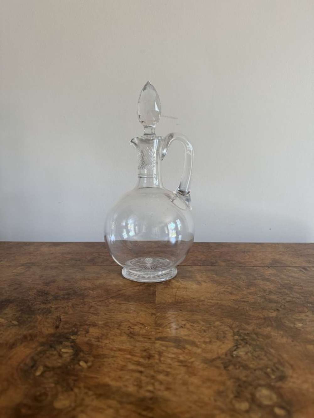 Quality Antique Edwardian Glass Ewer