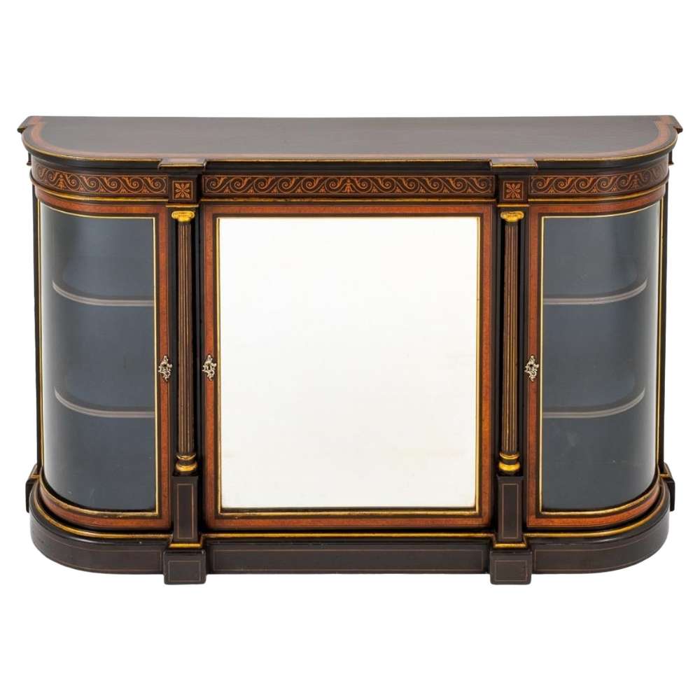 Victorian Credenza Ebonised Antique Sideboard, 1860