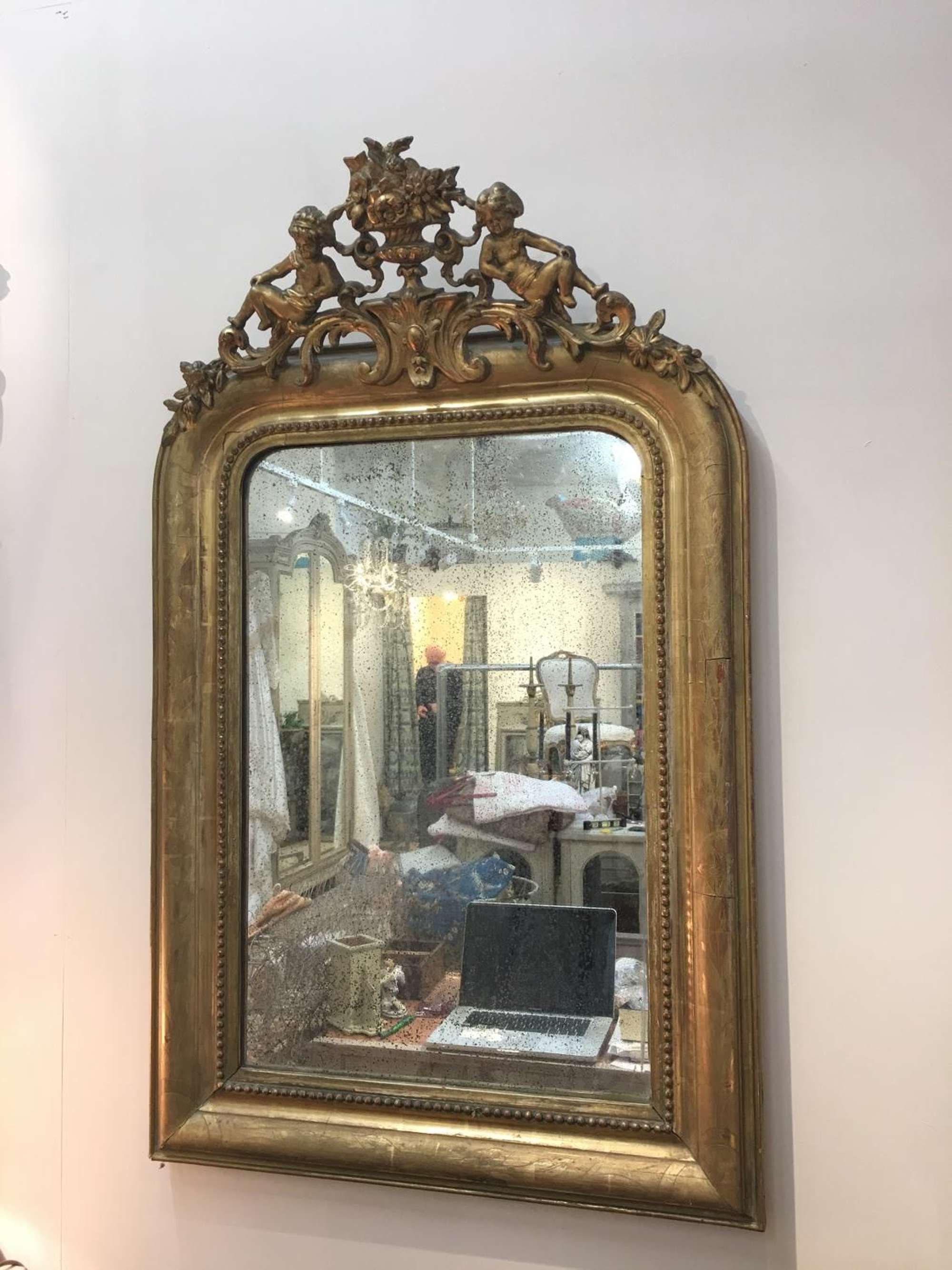 French mirror with putti