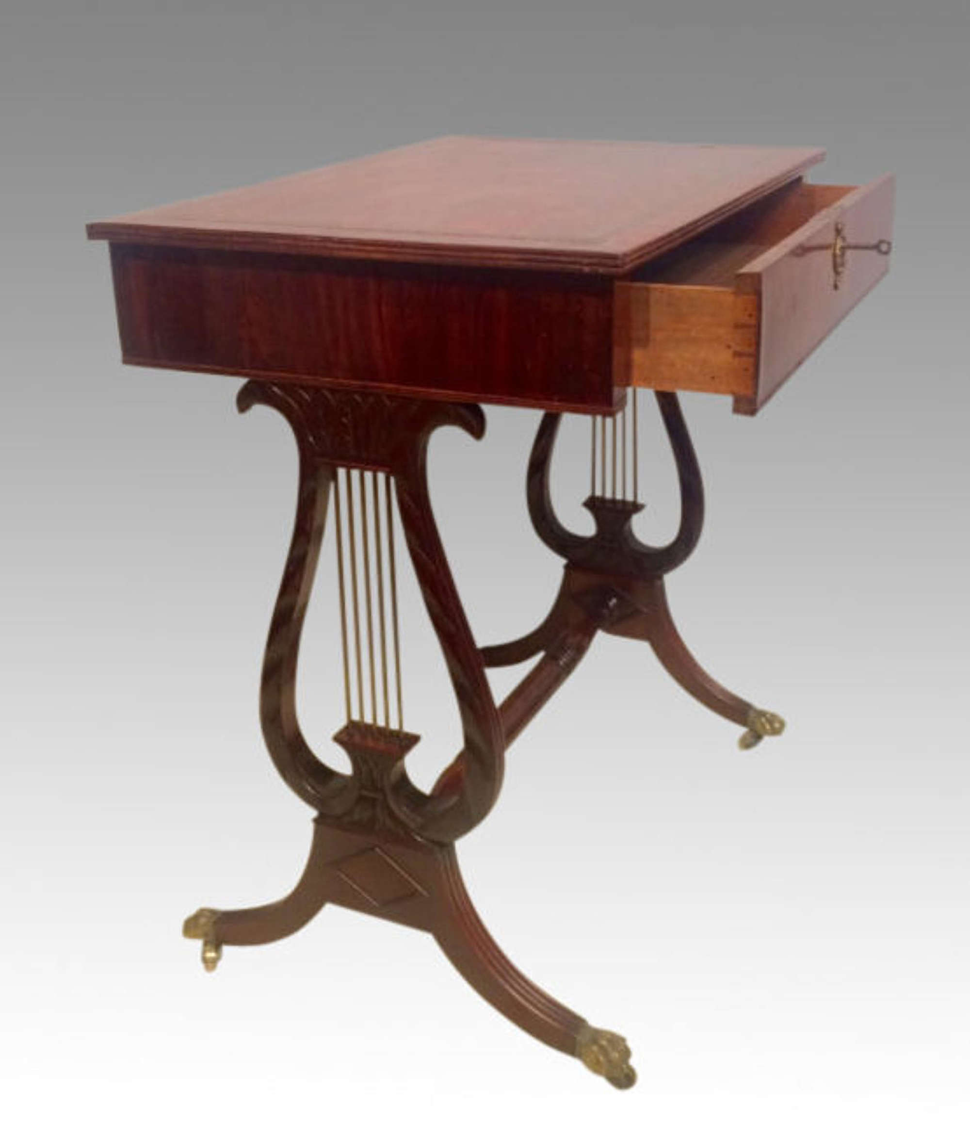 Regency mahogany writing table.