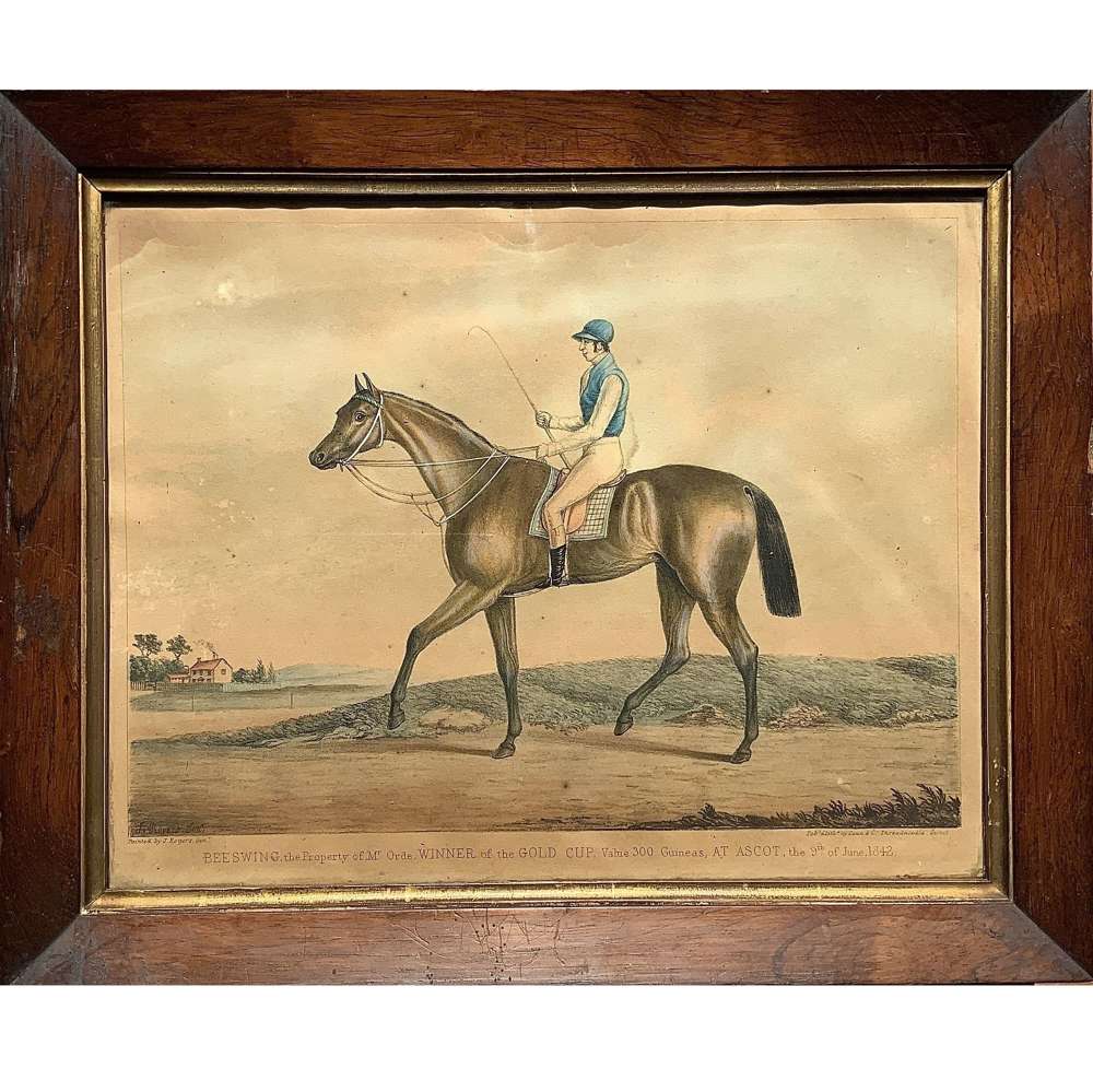 Antique Horse Print of &ldquo;Beeswing&rdquo; (winner of 1842 Ascot Gold Cup)