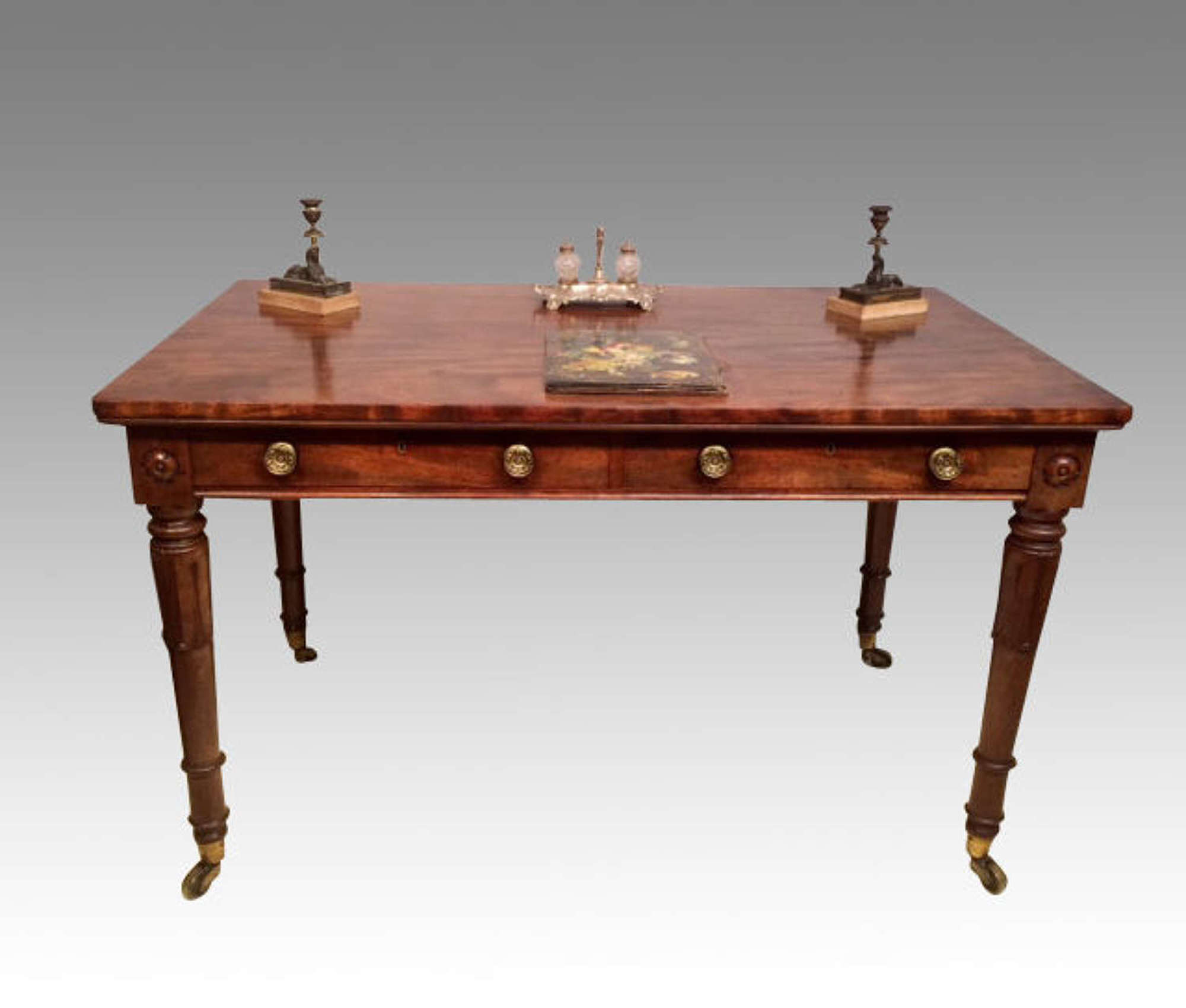 William IV antique mahogany writing table.
