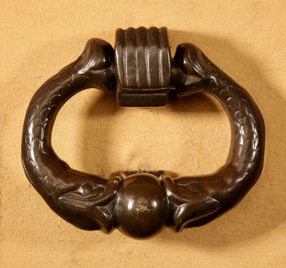 Early Decorative Bronze Door Knocker C.1670