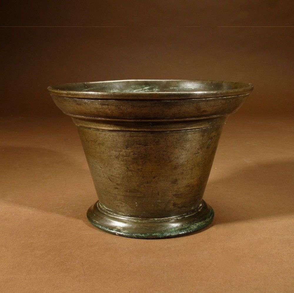 Nice Plain Bronze Mortar, Continental 17th / 18th Century