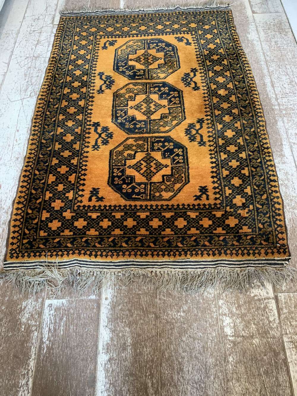1960s Golden Afghan rug