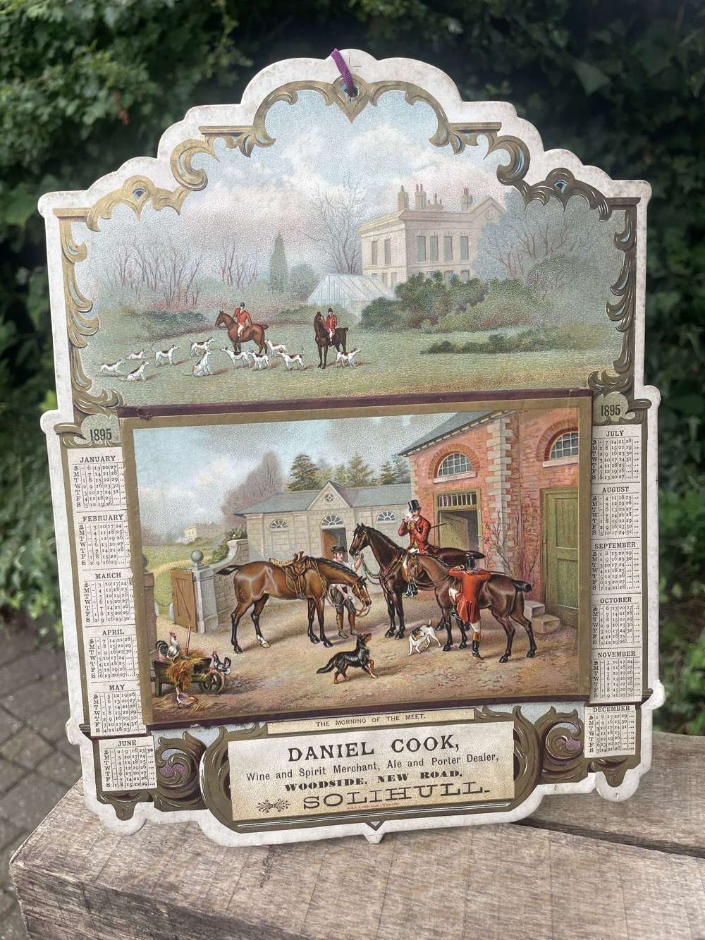 D. Cook Solihull Spirit Horse Merchant Advertising Card Sign c1895