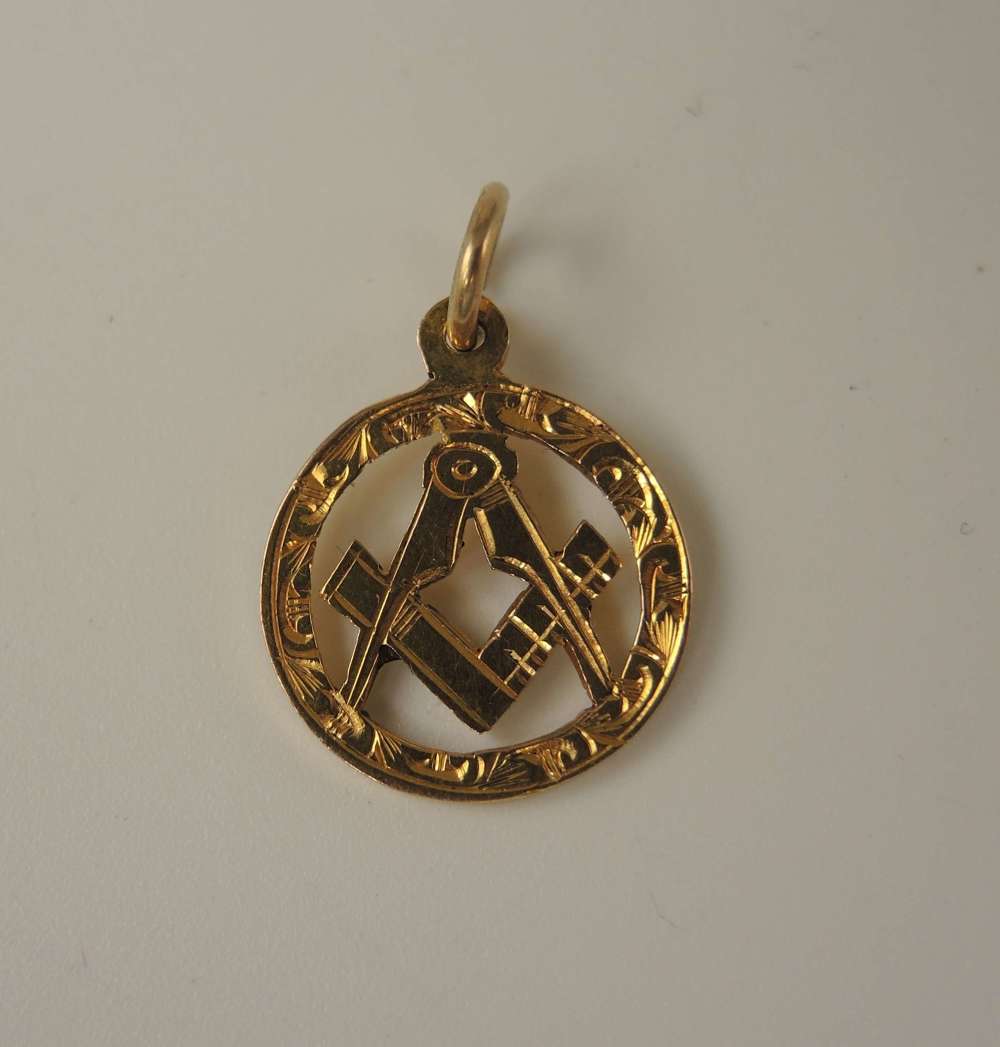 9K Gold MASONIC Fob c1910