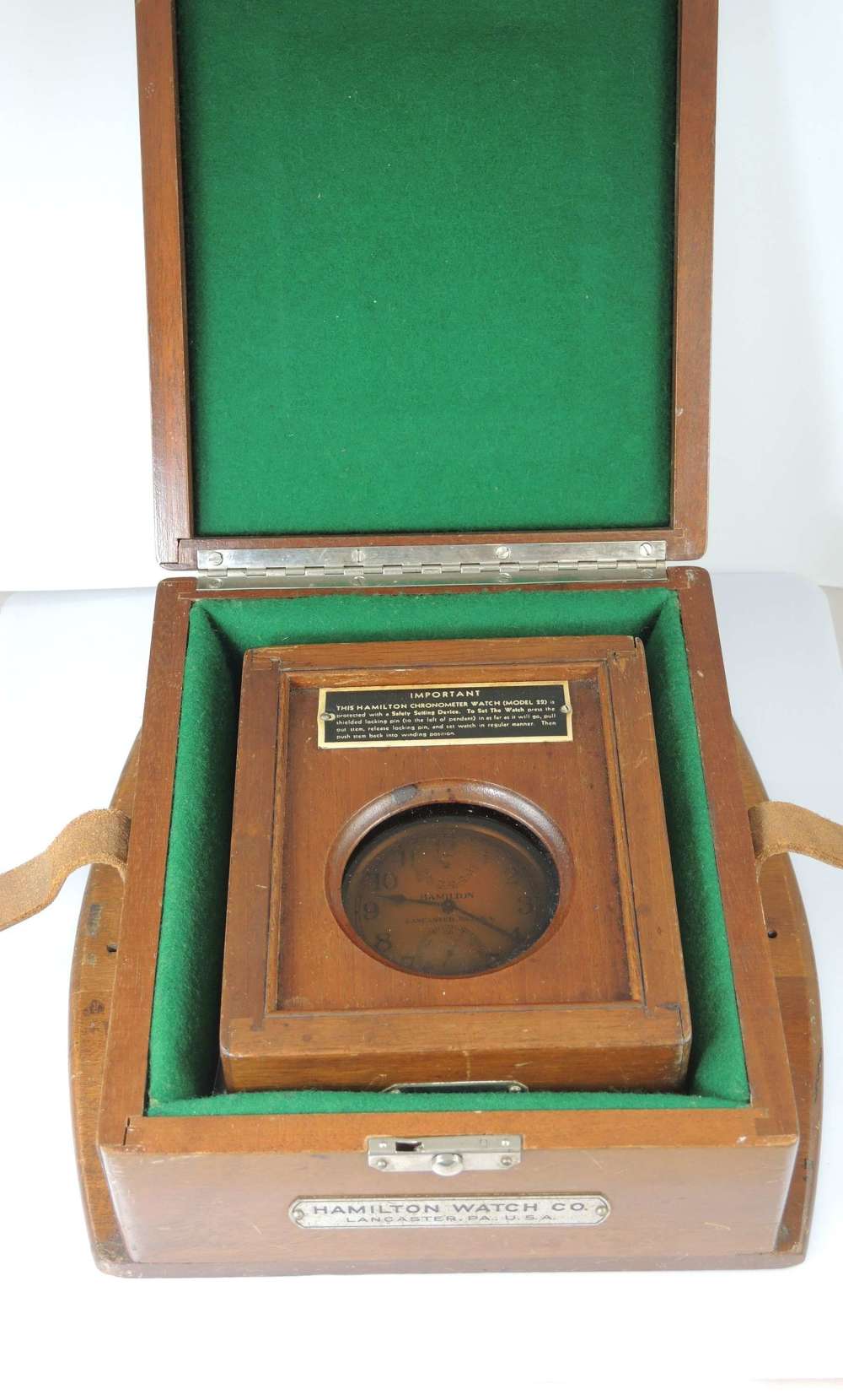 35s Model 22 Hamilton Deck watch w/ original outer boxes c1942