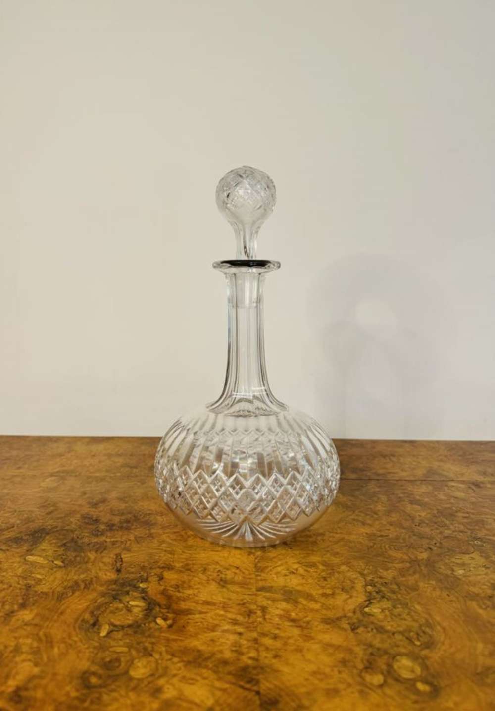 Quality Antique Victorian Cut Glass Decanter