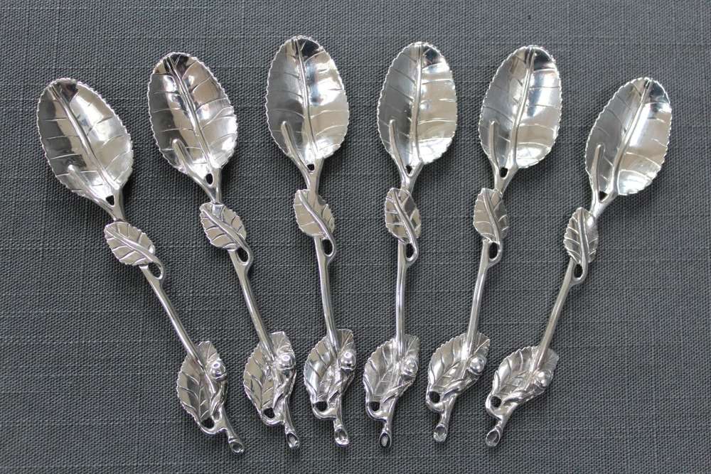 John (I) Derussat silver teaspoons