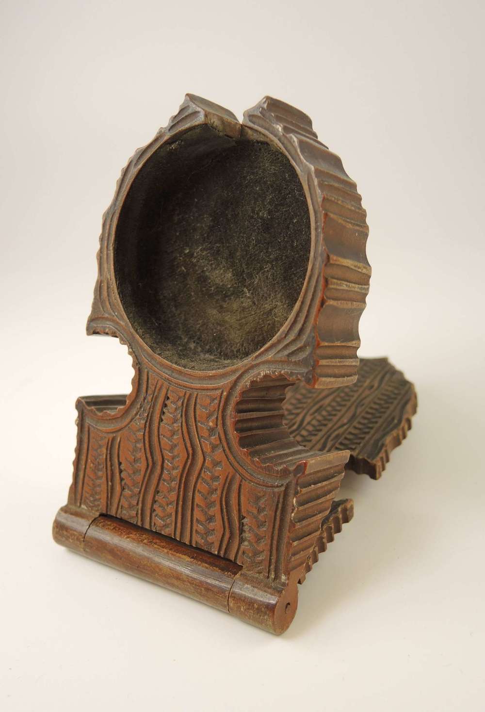 Victorian wooden pocket watch stand c1890