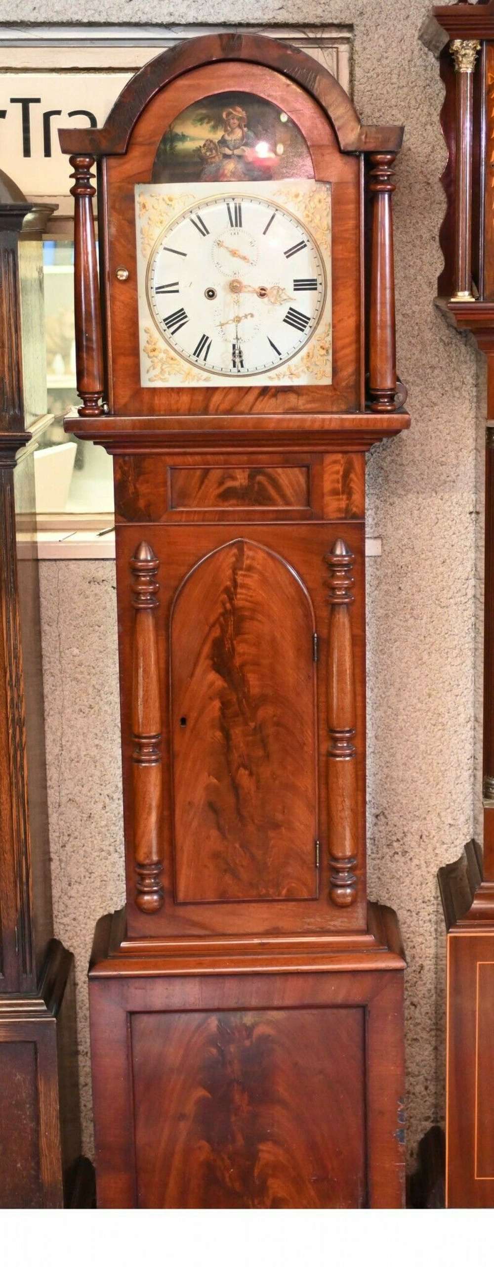Victorian Grandfather Clock Mahogany Longcase