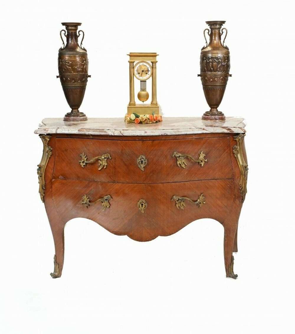 French Bombe Antique Commode Louis Xv, 1800s