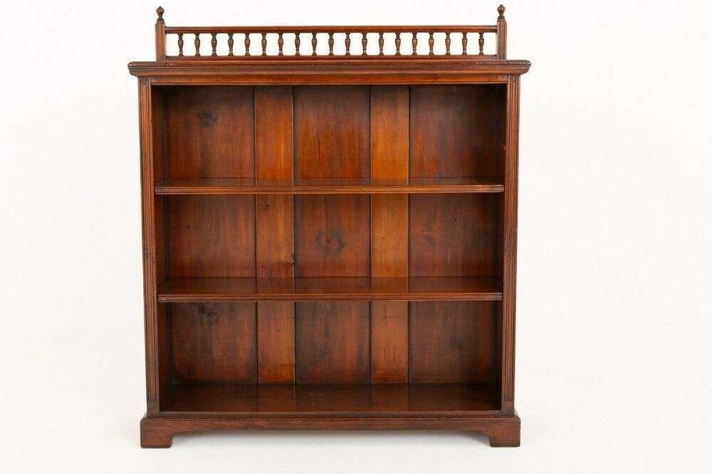 Victorian Open Antique Bookcase Pine 1880