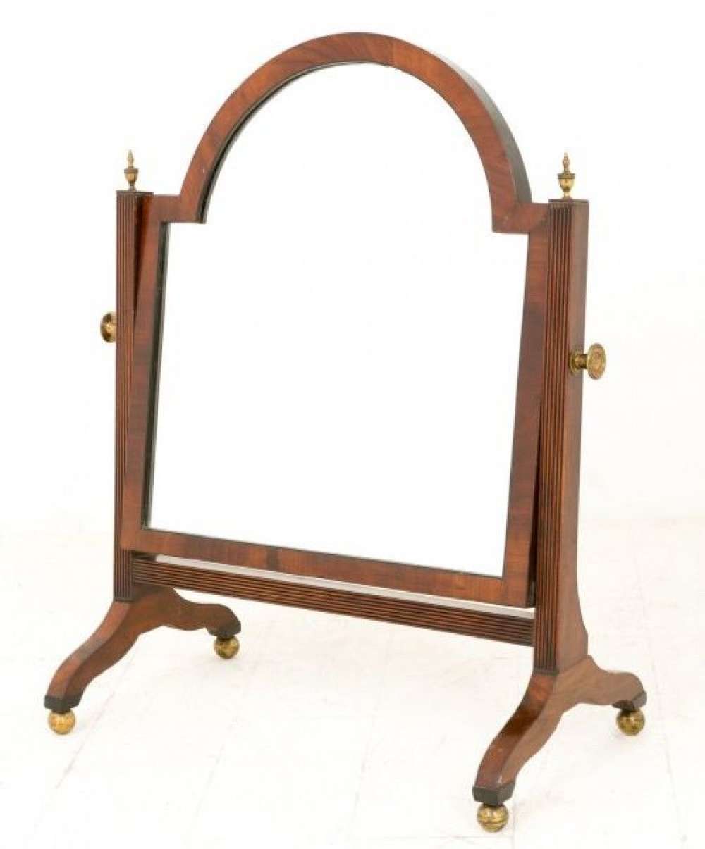 Regency Toilet Antique Mirror Mahogany Glass
