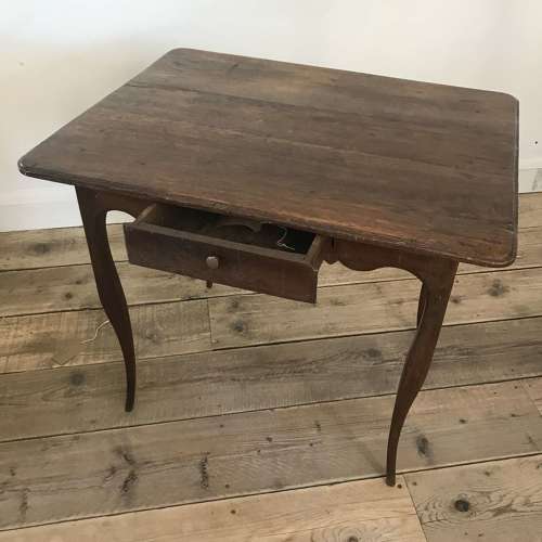 French Antique Oak Side Table With, Antique Oak Side Tables