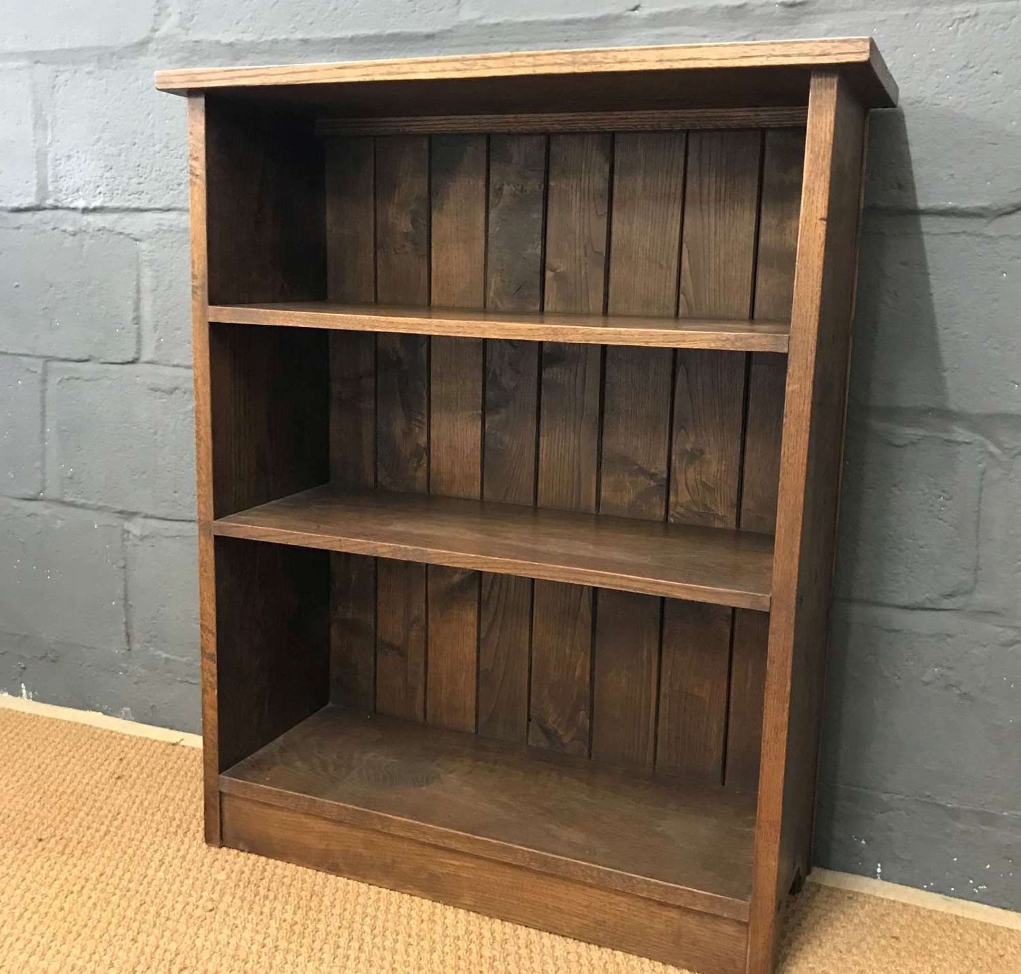 Solid oak craftsman made English bookcase