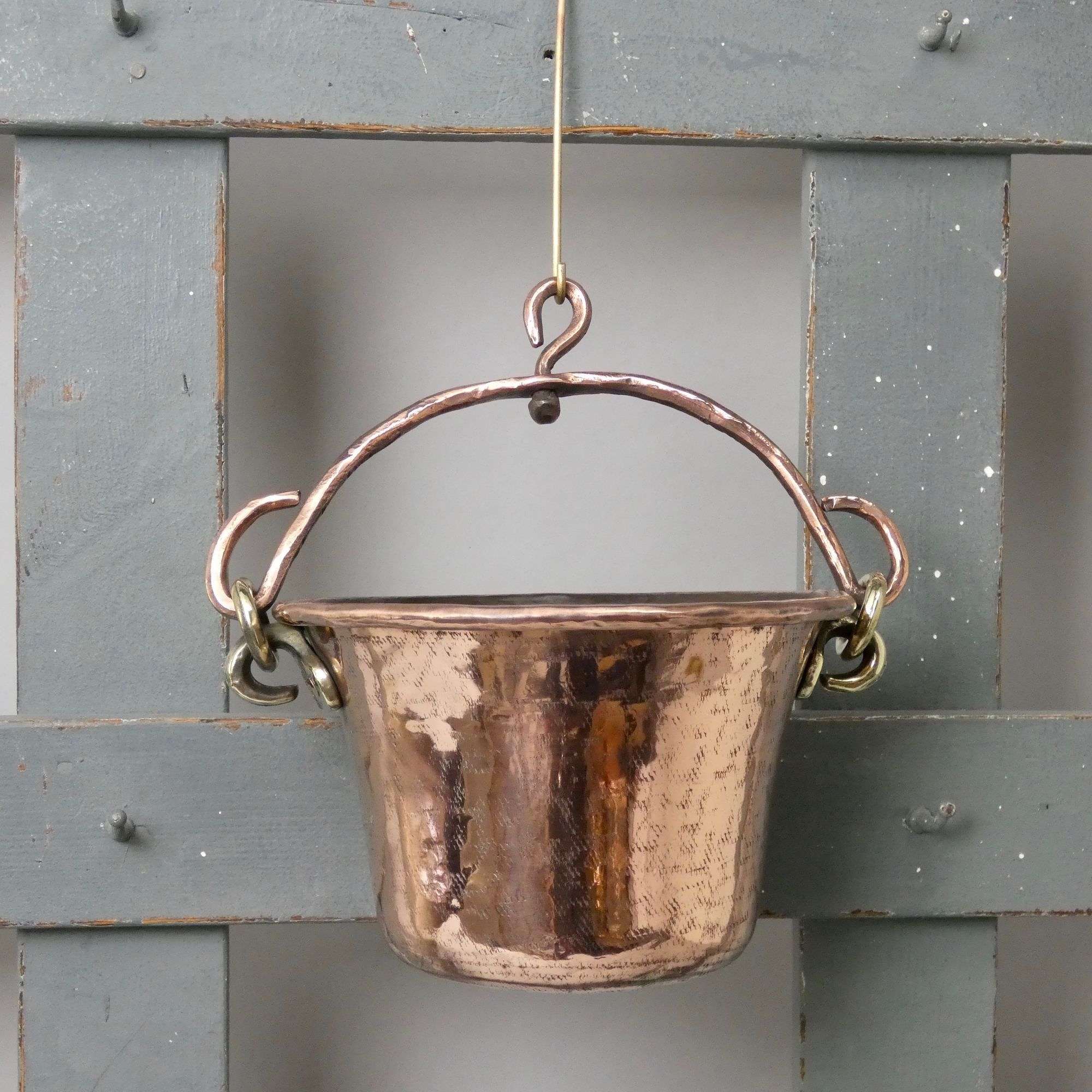 Hanging copper pot