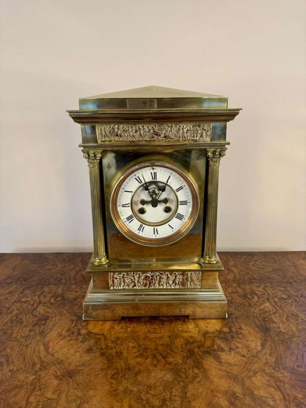 Outstanding Quality Antique Victorian Brass French Mantle Clock