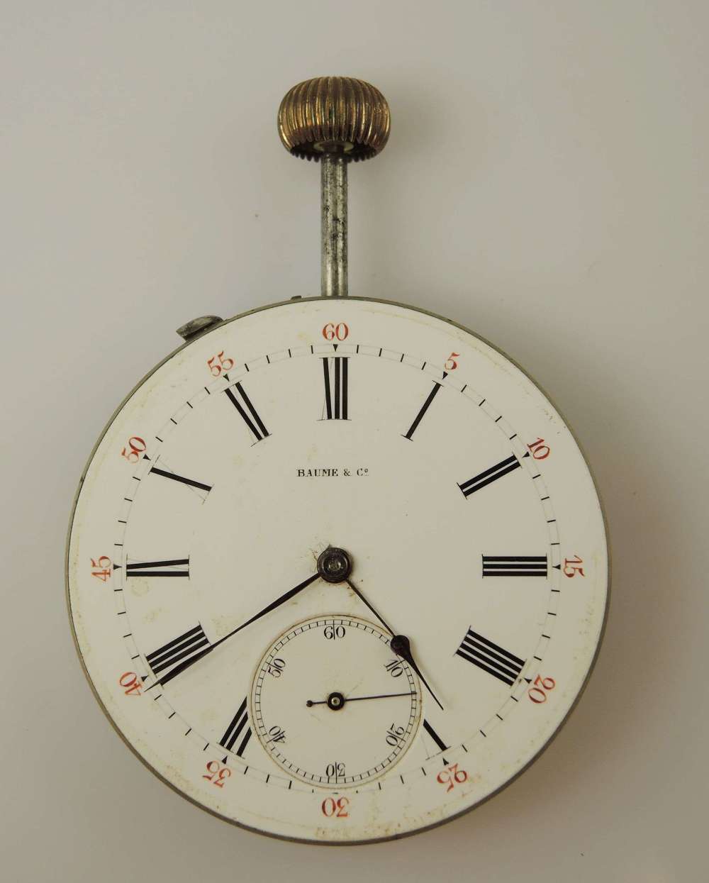 Large pocket watch movement by BAUME & Co c1890