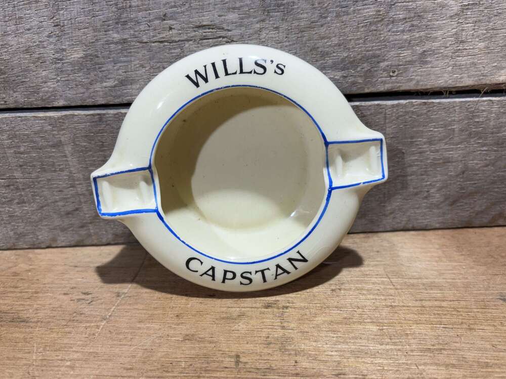 Wills Capstan Cigarette Tobacco Advertising Ceramic Ashtray c1933