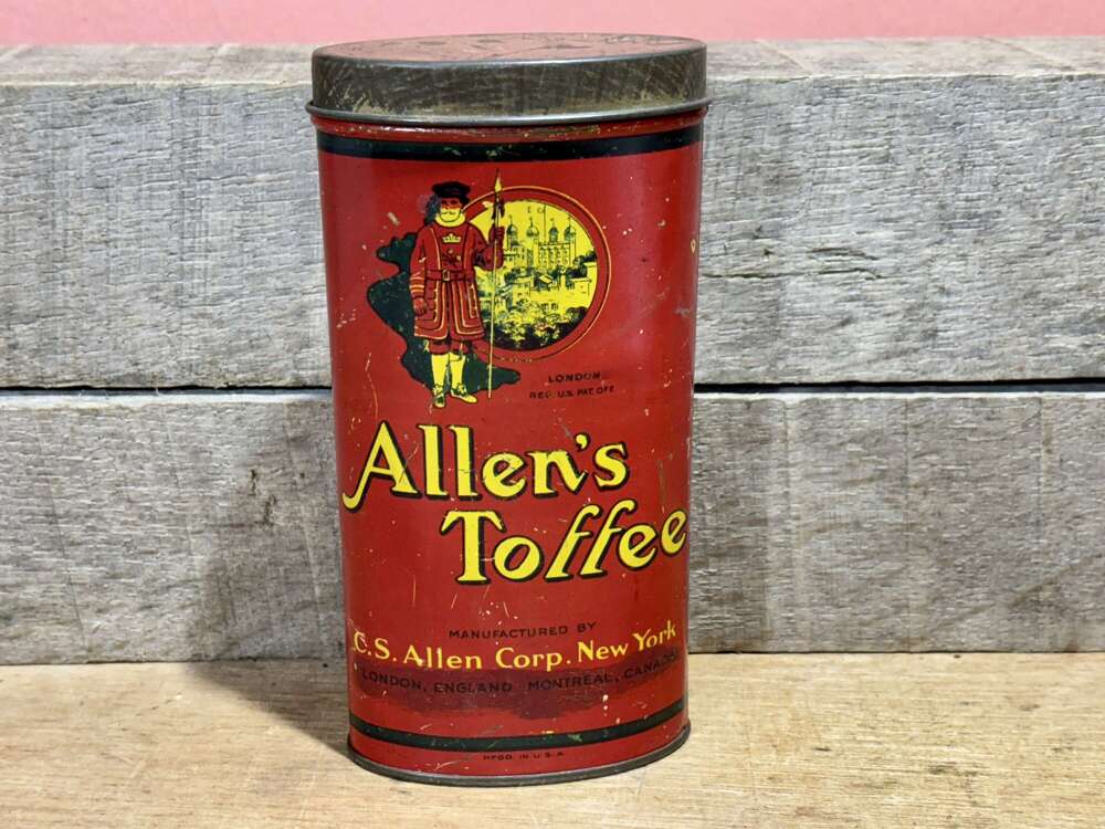Allen's Oval Toffee Tin c1930s