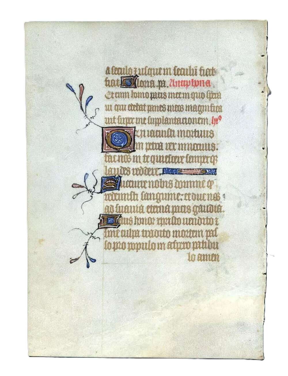 Medieval Illuminated Psalter with Psalm 41