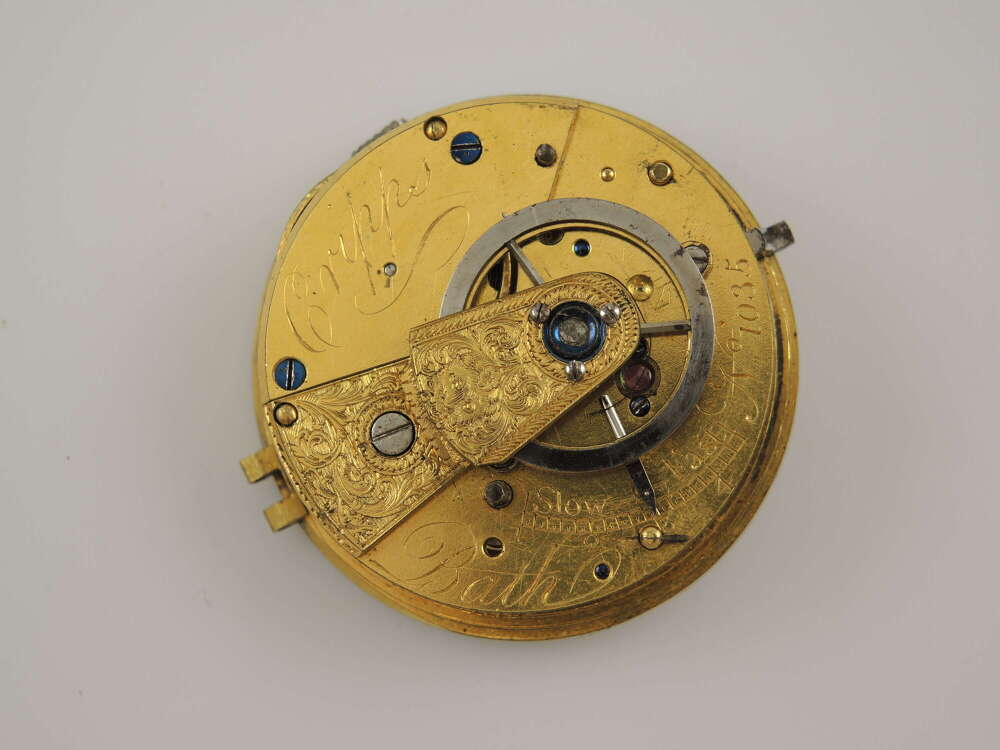 Georgian Fusee CYLINDER pocket watch movement. Cripps, Bath c1820