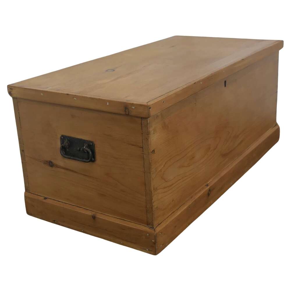 Large Victorian Pine Blanket Box