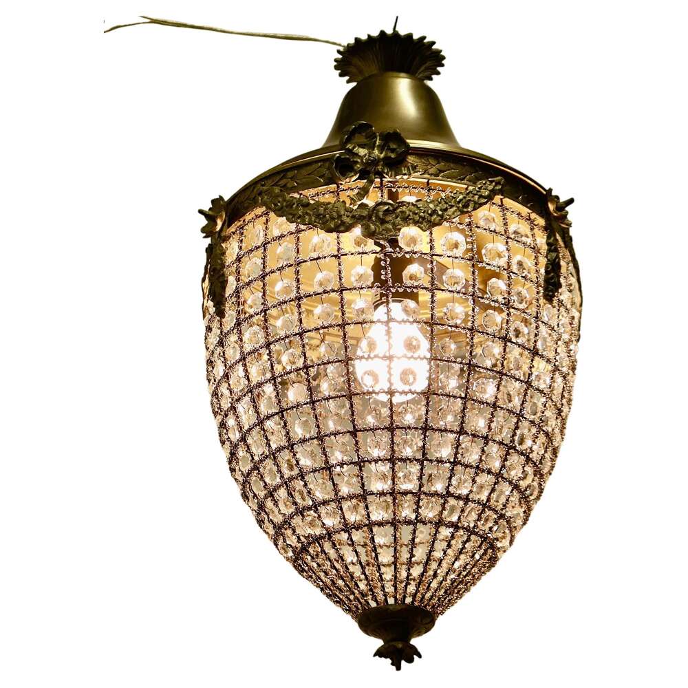 Large French Rococo Style Teardrop Chandelier  A Fine Piece