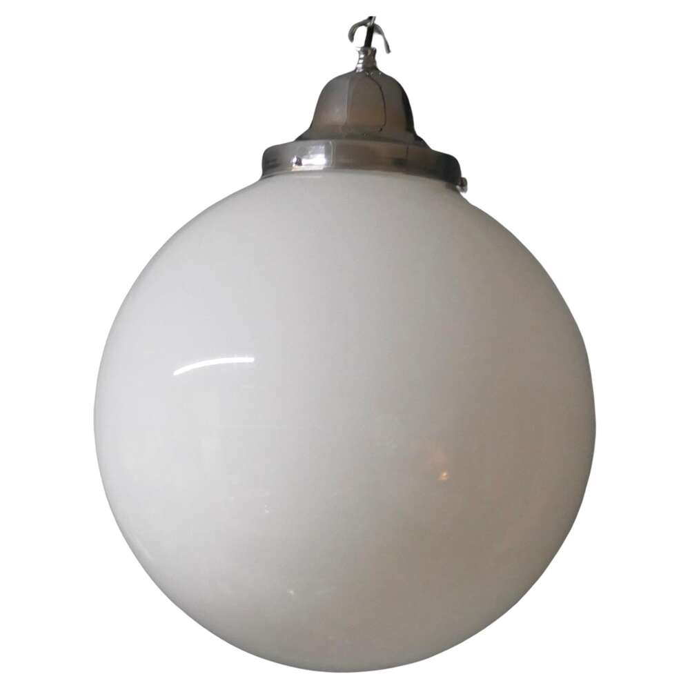 Giant Retro Glass Globe Hanging Light  We have 2 of these beautiful large lamps