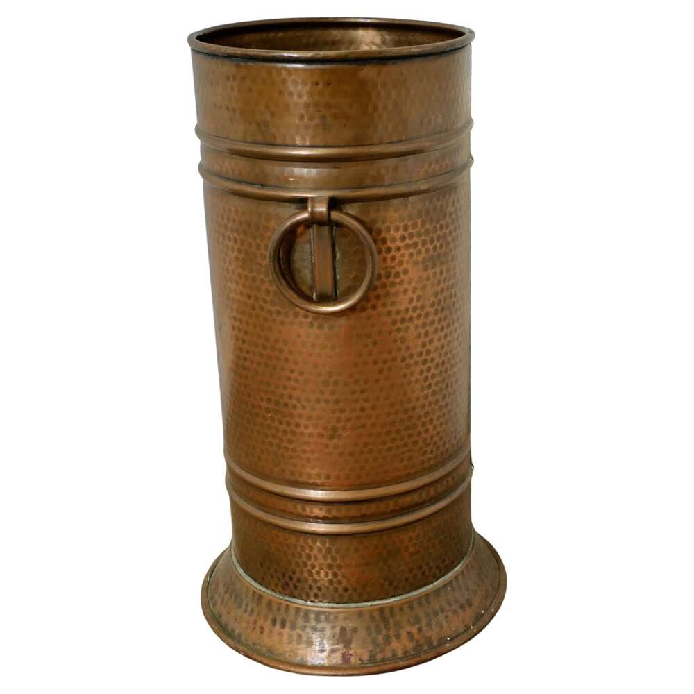 Arts and Crafts Copper Stick Stand, Umbrella Stand