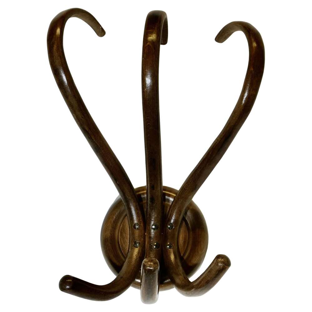 19th Century Thonet Bent Wood Wall Hanging Coat Rack