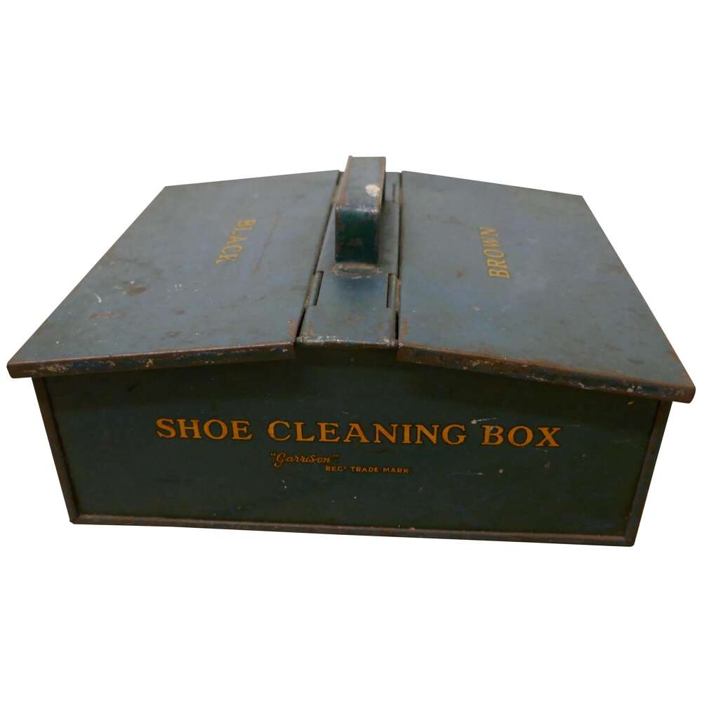 Dark Green Garrison Shoe Cleaning Tin