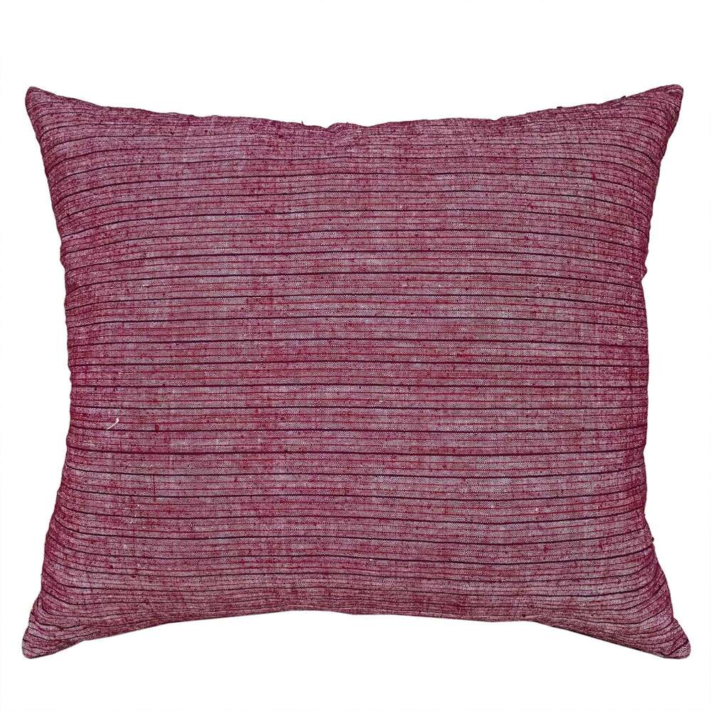 Berry Pinstriped Songjiang Cushions