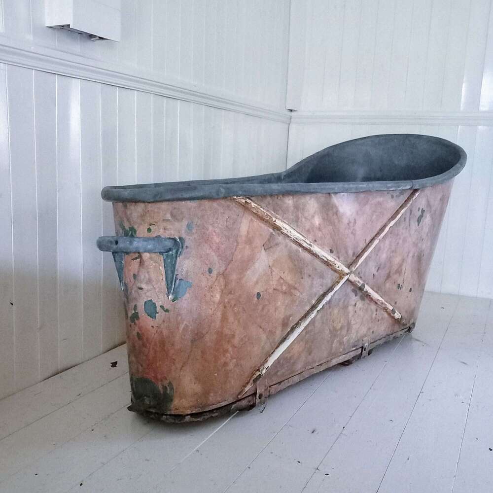 French 19th century Zinc Slipper Bath