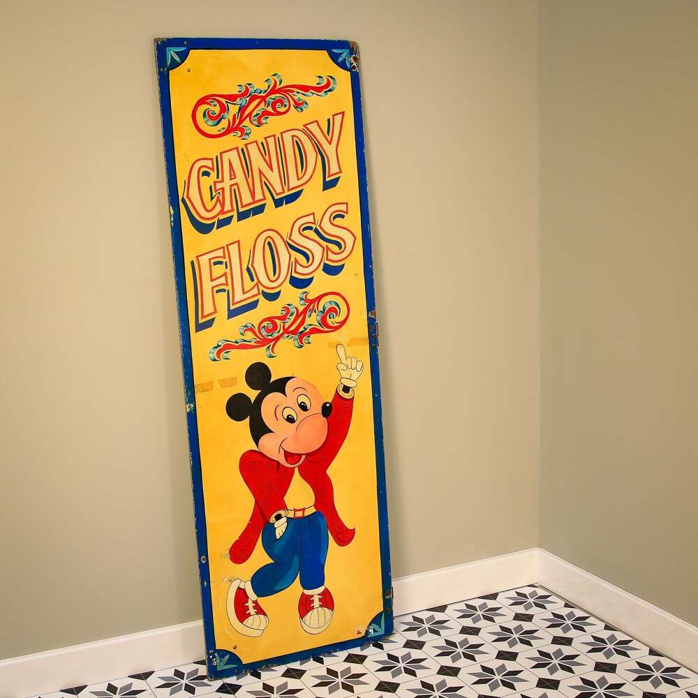Fair Ground Arts Candy Floss Sign Circa 1930