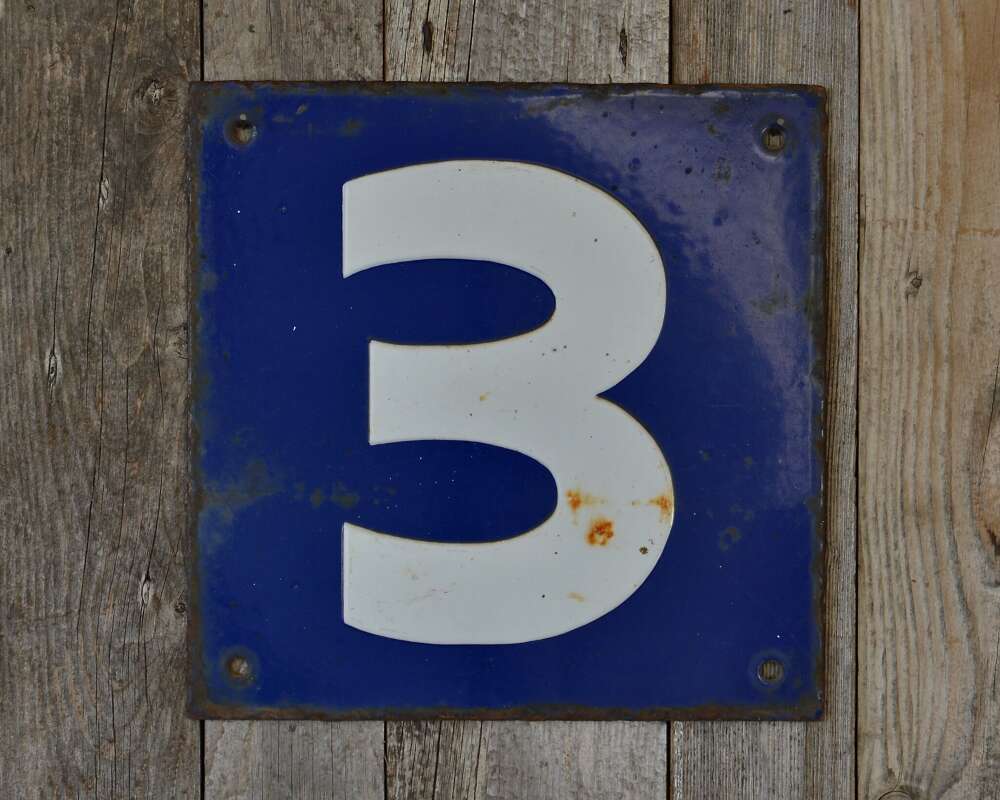 Enamel Platform Number. Lms Railway.