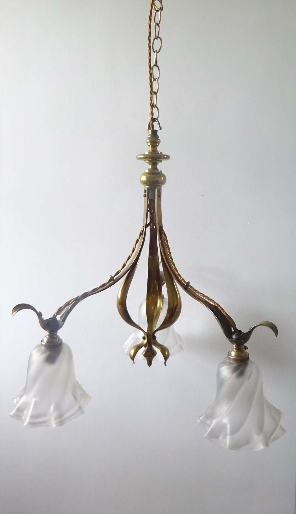 Arts & Crafts W Benson Style Antique Ceiling Light X 4 