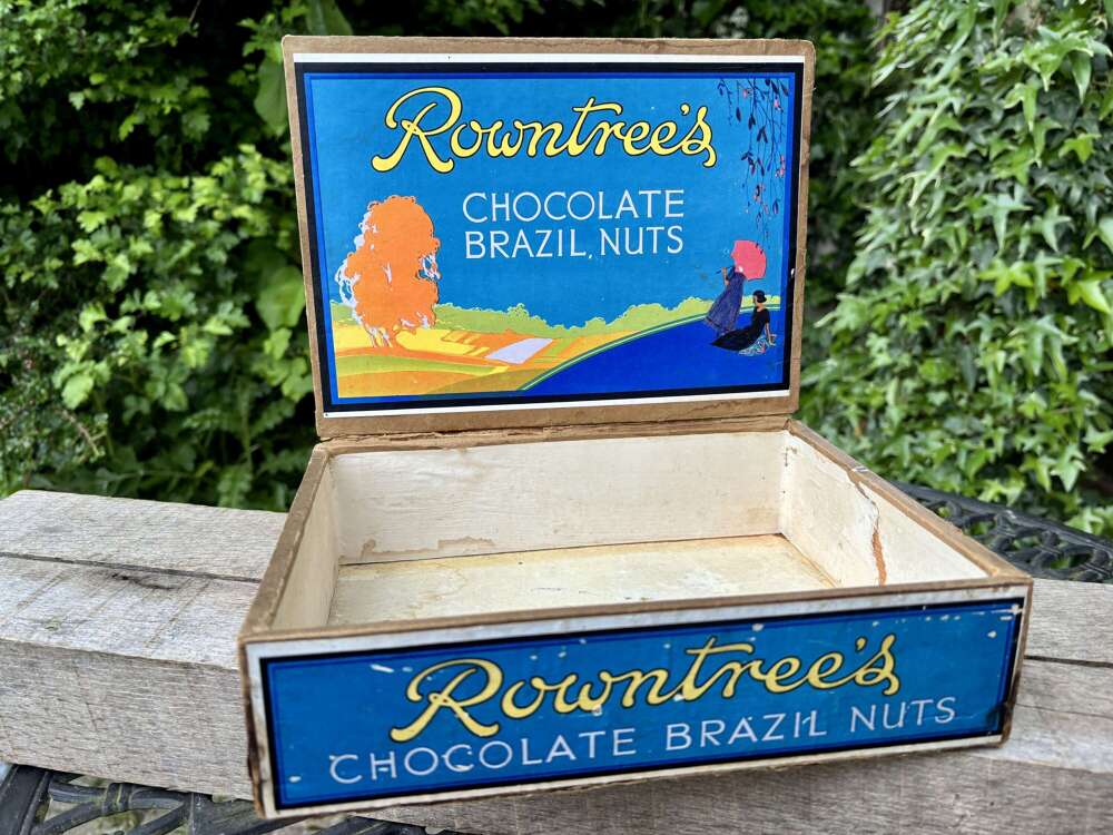 Rowntree's Chocolate Bar - Brazil Nuts Counter Display Box c1930s