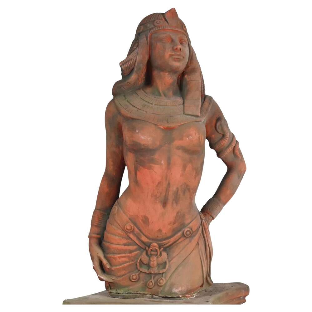 Terracotta Cleopatra Statue Classical Garden Egyptian Figure