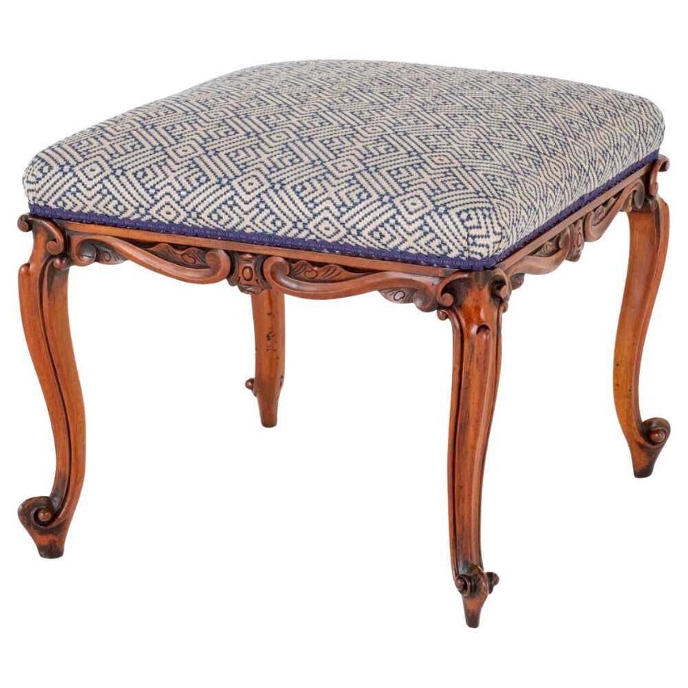 Victorian Stool Antique Mahogany, 1860