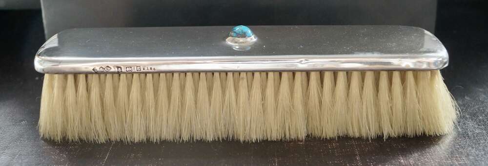 Liberty & Co Silver & Turquoise Cymric Clothes Brush